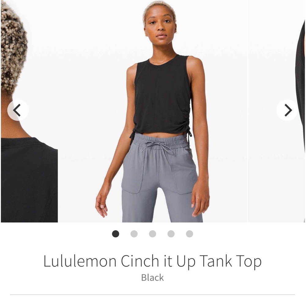 Lululemon cinch it up tank top size 6